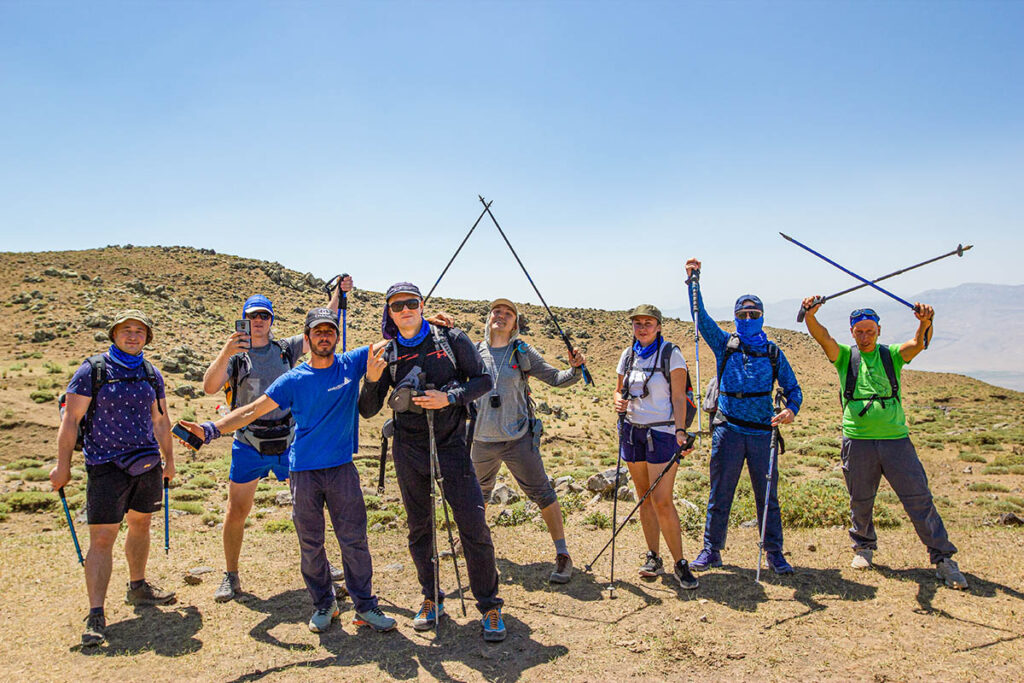 Happy trekking group mount ararat
