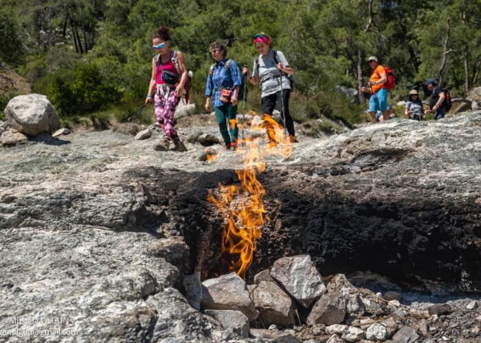 trekking lycian way chimmera eternal flames olimpos