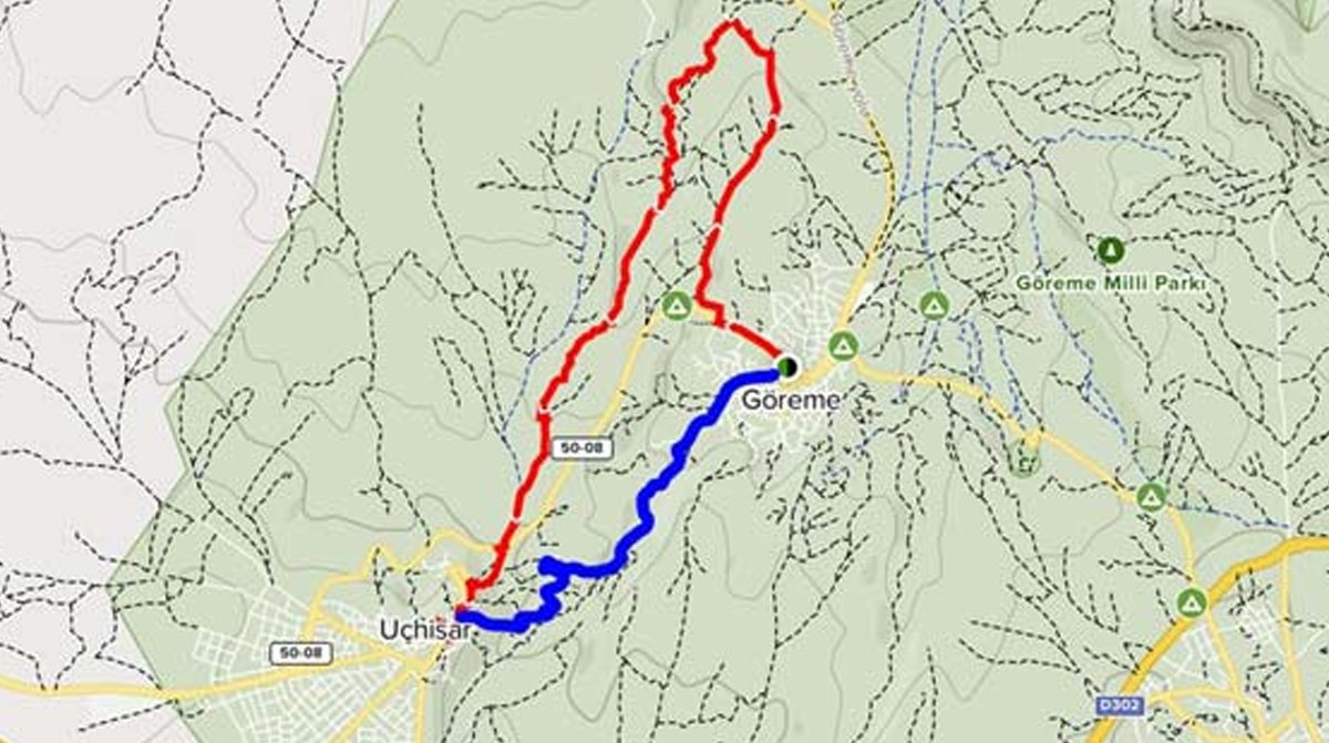 cappadocia hiking map map of cappadocia hiking